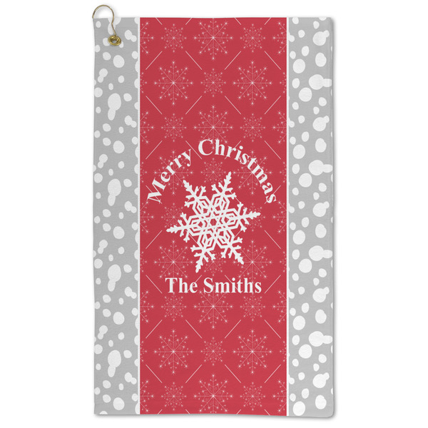Custom Snowflakes Microfiber Golf Towel (Personalized)