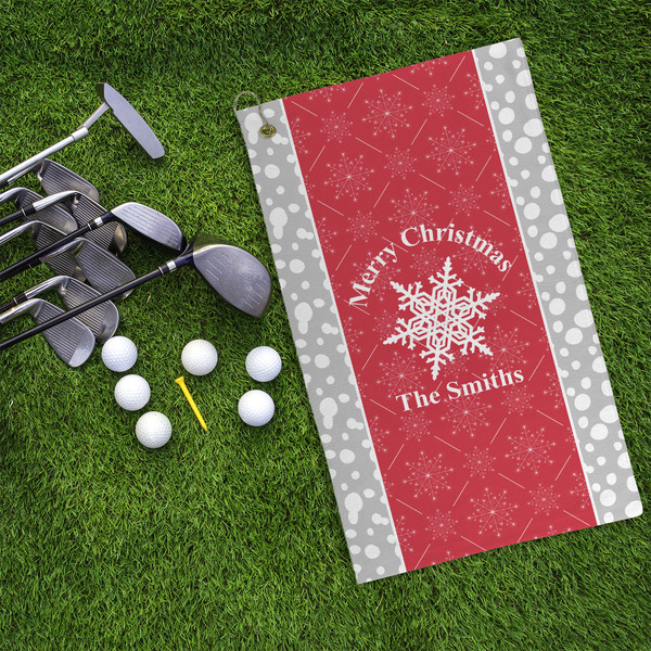 Snowflakes Microfiber Golf Towels - LIFESTYLE