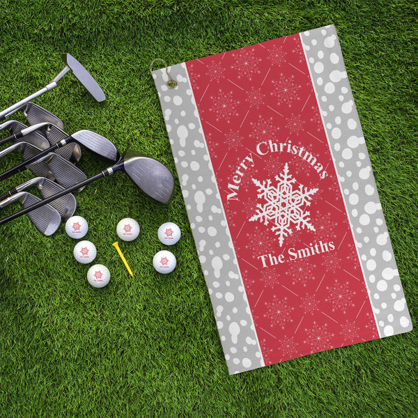 Snowflakes Microfiber Golf Towels - LIFESTYLE