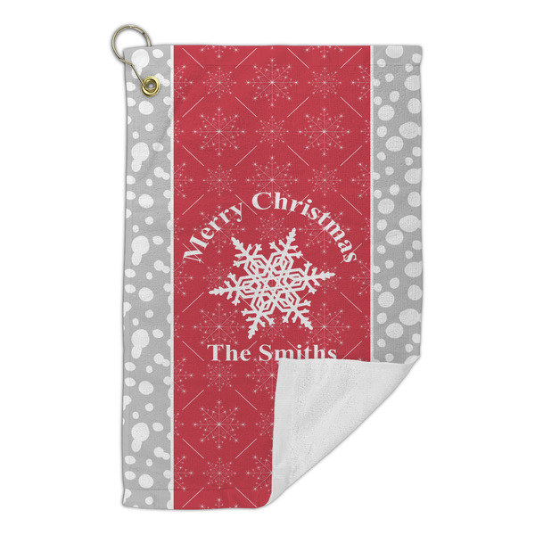 Snowflakes Microfiber Golf Towels Small - FRONT FOLDED