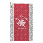 Snowflakes Microfiber Golf Towel - Small (Personalized)