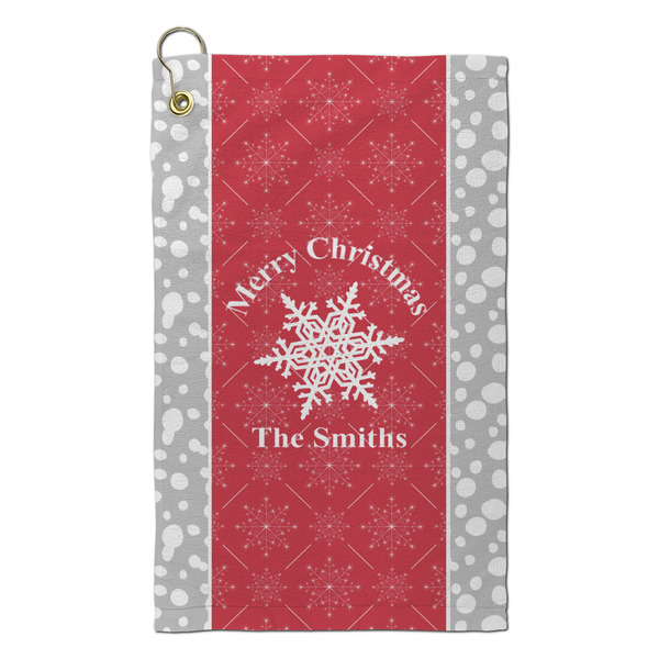Custom Snowflakes Microfiber Golf Towel - Small (Personalized)