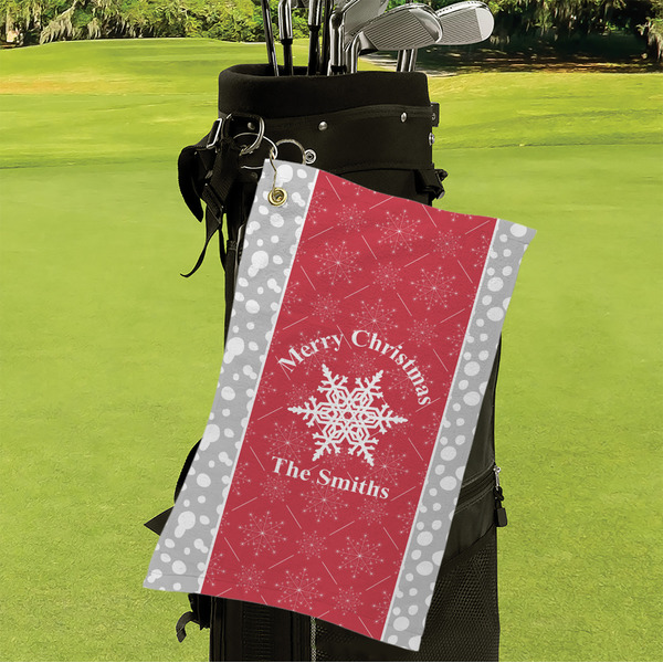 Snowflakes Microfiber Golf Towels - Small - LIFESTYLE