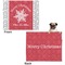 Snowflakes Microfleece Dog Blanket - Large- Front & Back