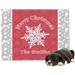 Snowflakes Dog Blanket - Large (Personalized)