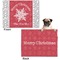 Snowflakes Microfleece Dog Blanket - Regular - Front & Back