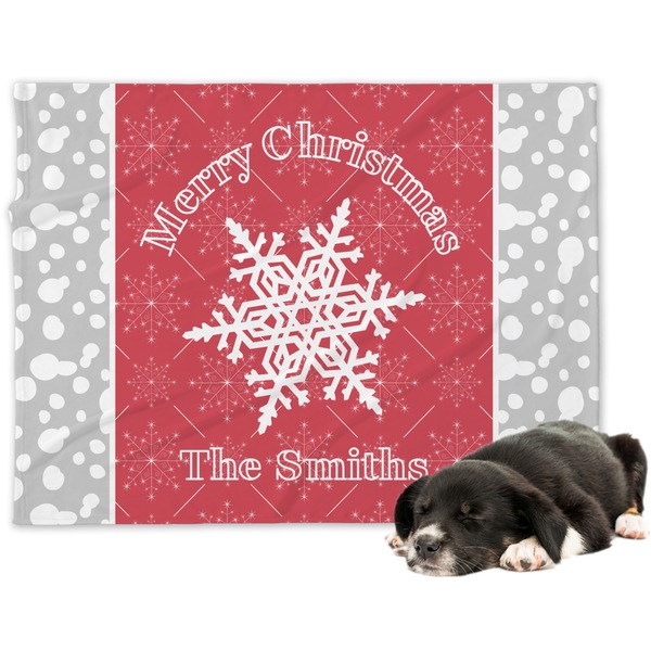 Custom Snowflakes Dog Blanket (Personalized)