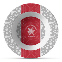 Snowflakes Plastic Bowl - Microwave Safe - Composite Polymer (Personalized)