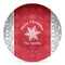 Snowflakes Microwave Safe Plastic Plate - Composite Polymer (Personalized)
