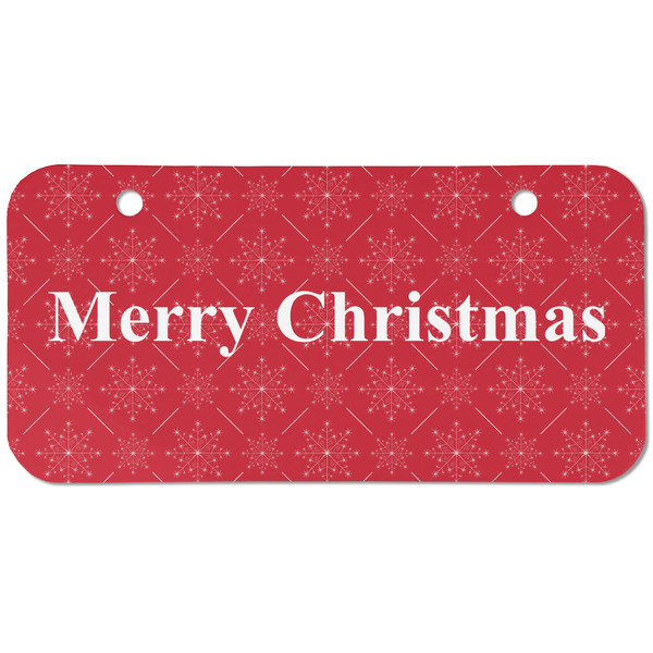 Snowflakes Mini Bicycle License Plate - Two Holes