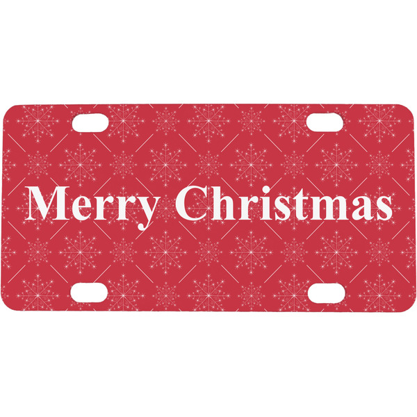 Custom Snowflakes Mini / Bicycle License Plate (4 Holes) (Personalized)