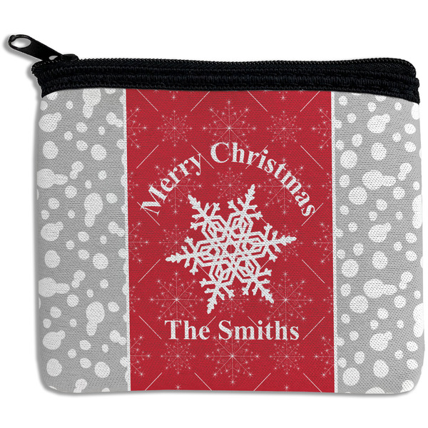 Custom Snowflakes Rectangular Coin Purse (Personalized)