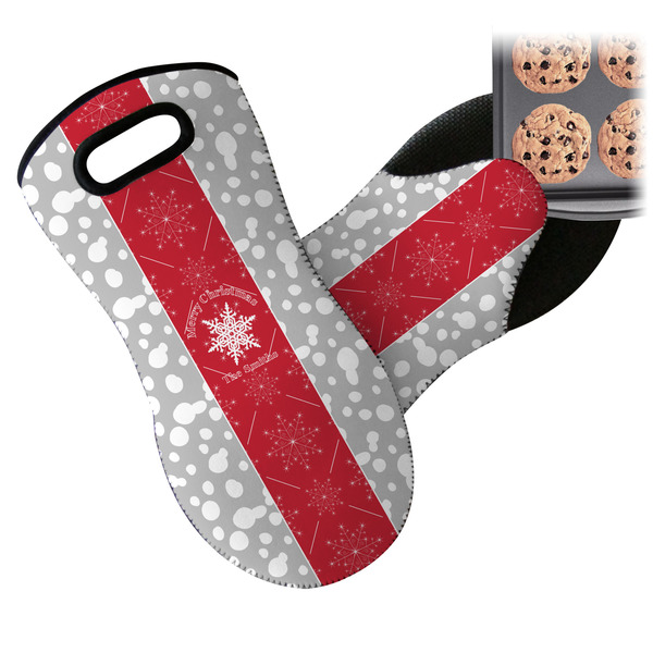 Snowflakes Neoprene Oven Mitt
