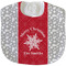 Snowflakes Velour Baby Bib w/ Name or Text