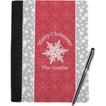 Snowflakes Notebook Padfolio - Large w/ Name or Text