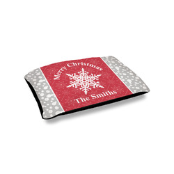 Snowflakes Outdoor Dog Bed - Small (Personalized)