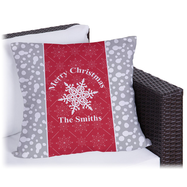 Custom Snowflakes Outdoor Pillow - 20" (Personalized)