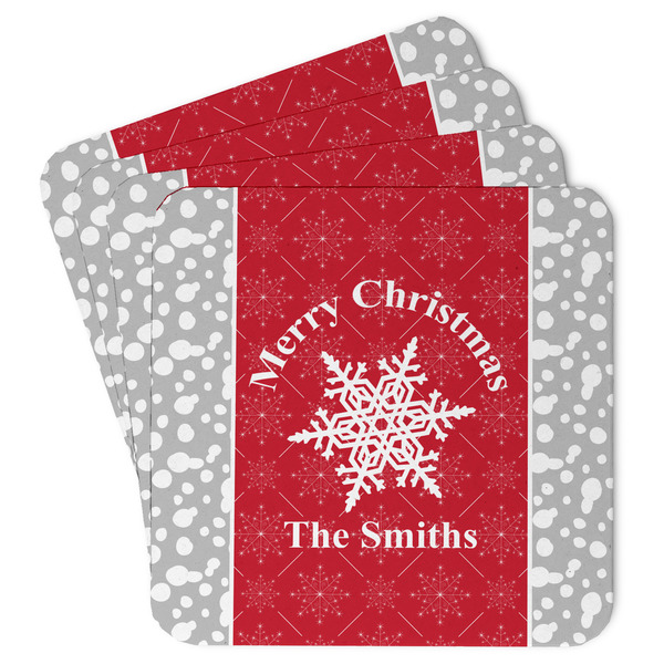 Custom Snowflakes Paper Coasters (Personalized)