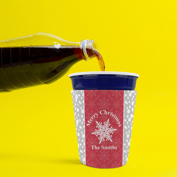 Snowflakes Party Cup Sleeves - without bottom - Lifestyle