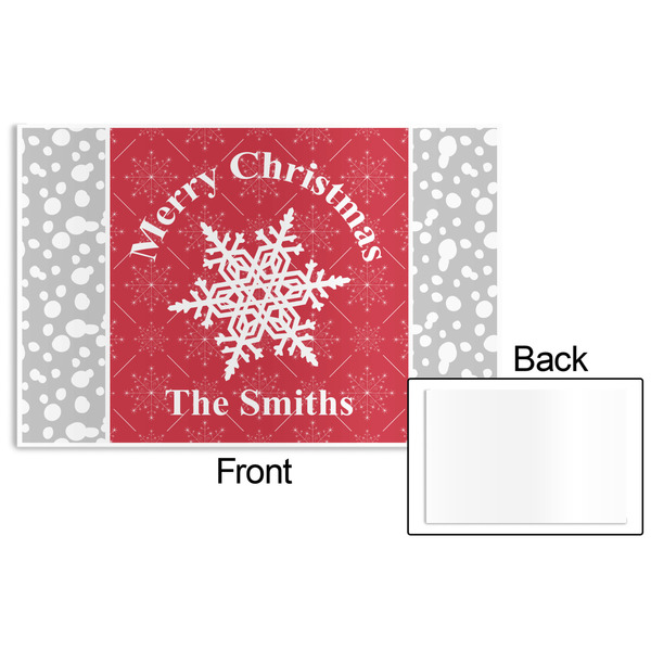 Snowflakes Disposable Paper Placemat - Front & Back