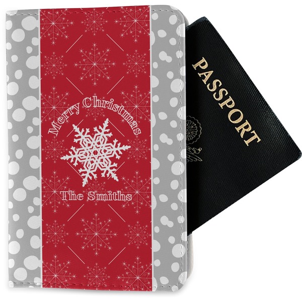 Custom Snowflakes Passport Holder - Fabric (Personalized)