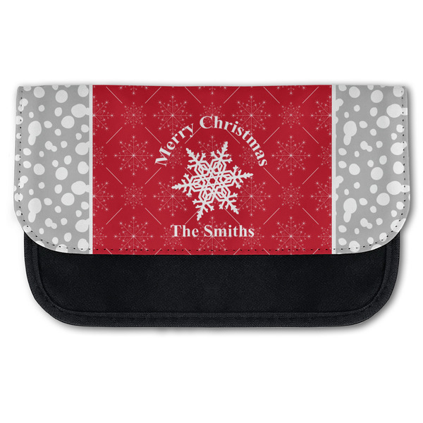 Custom Snowflakes Canvas Pencil Case w/ Name or Text