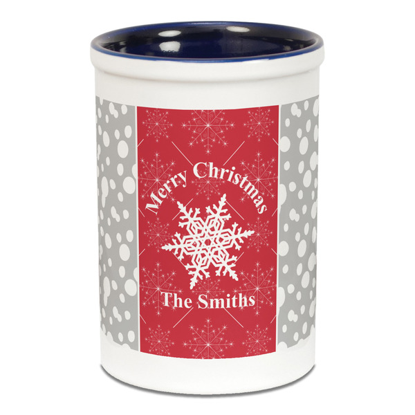 Snowflakes Pencil Holder - Blue