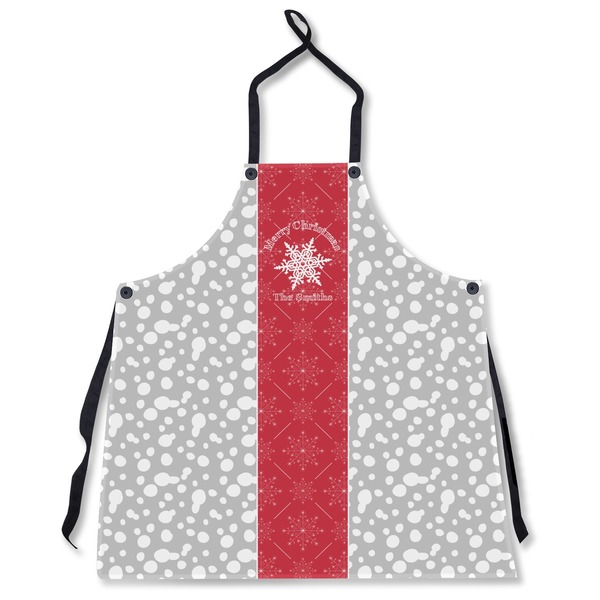 Custom Snowflakes Apron Without Pockets w/ Name or Text