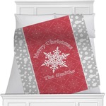 Snowflakes Minky Blanket - Twin / Full - 80"x60" - Single Sided (Personalized)