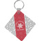 Snowflakes Diamond Plastic Keychain w/ Name or Text