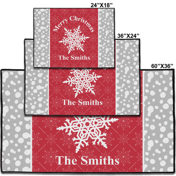 Snowflakes Personalized Door Mat - Group Parent IMF