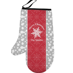 Snowflakes Left Oven Mitt (Personalized)