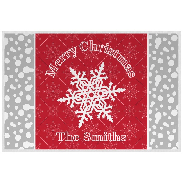 Custom Snowflakes Laminated Placemat w/ Name or Text