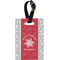 Snowflakes Plastic Luggage Tag - Rectangular w/ Name or Text