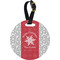 Snowflakes Personalized Round Luggage Tag