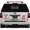 Snowflakes Personalized Square Car Magnets on Ford Explorer
