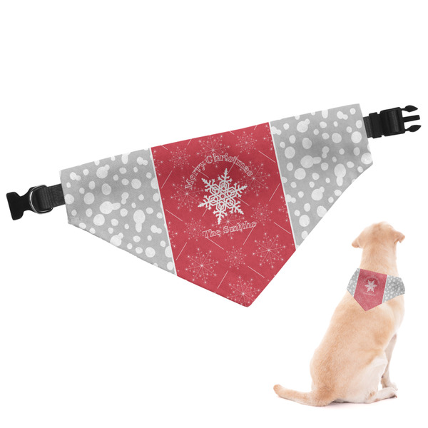 Custom Snowflakes Dog Bandana - Medium (Personalized)