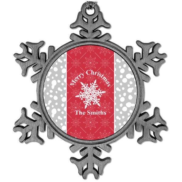 Custom Snowflakes Vintage Snowflake Ornament (Personalized)