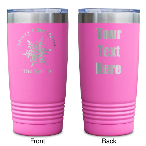 Snowflakes Pink Polar Camel Tumbler - 20oz - Double Sided - Approval