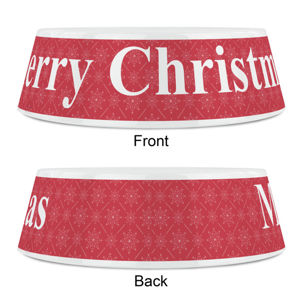 Snowflakes Plastic Pet Bowls - Small - APPROVAL