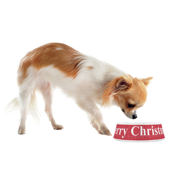 Snowflakes Plastic Pet Bowls - Small - LIFESTYLE