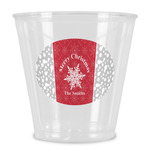 Snowflakes Plastic Shot Glass (Personalized)