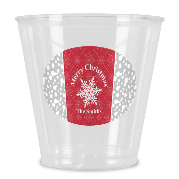 Custom Snowflakes Plastic Shot Glass (Personalized)