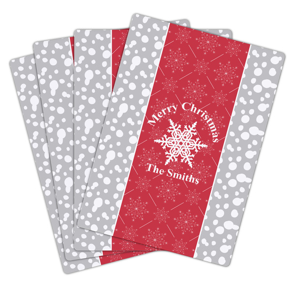 Snowflakes Playing Cards - Hand Back View