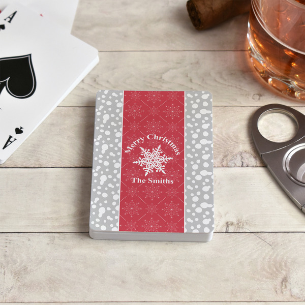 Snowflakes Playing Cards - In Context