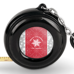 Snowflakes Pocket Tape Measure - 6 Ft w/ Carabiner Clip (Personalized)