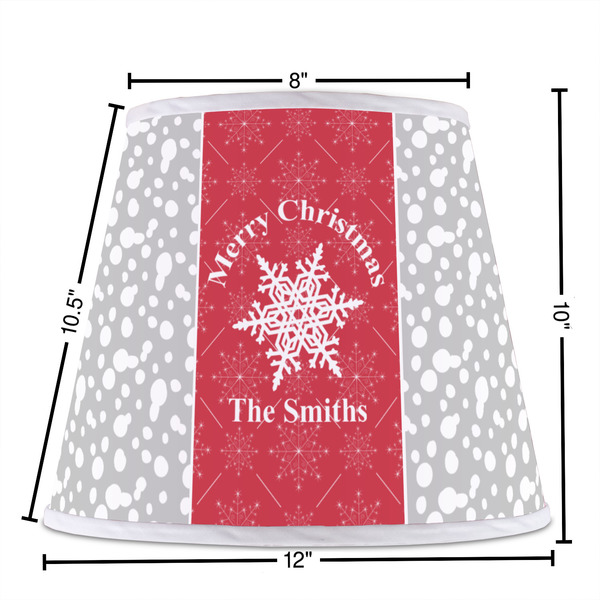 Snowflakes Poly Film Empire Lampshade - Dimensions