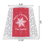 Snowflakes Poly Film Empire Lampshade - Dimensions