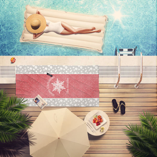 Snowflakes Pool Towel Lifestyle