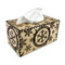 Snowflakes Rectangle Tissue Box Covers - Wood - with tissue